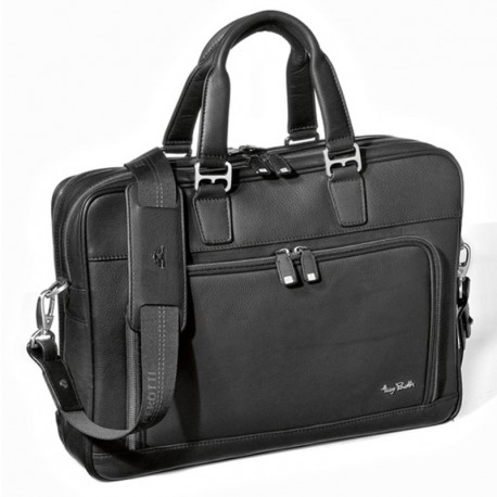 Geanta din piele neagra, pentru laptop, 40 x 29 x 9cm, TONY PEROTTI - Contatto Collection