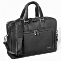 Geanta din piele neagra, pentru laptop, 40 x 29 x 9cm, TONY PEROTTI - Contatto Collection