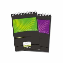 Blocnotes cu spirala, A5, 80 file - 90g/mp, microperforatii, AURORA Mano - matematica