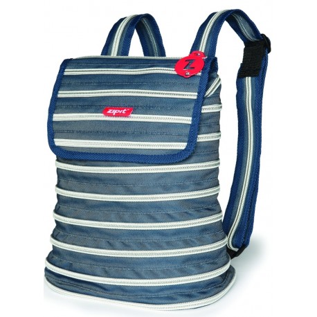 Rucsac ZIP..IT Combo - jeans/argintiu