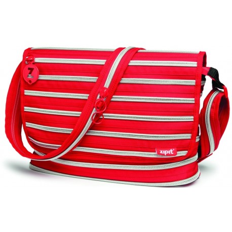 Geanta ZIP..IT Messenger Combo - rosu/argintiu