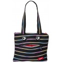 Geanta de umar ZIP..IT Monsters Tote - negru/fermoar curcubeu