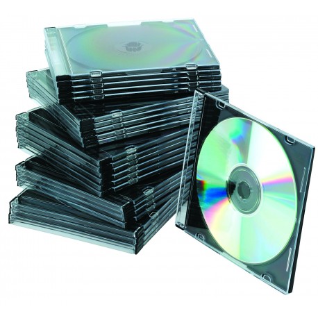 Carcasa slim pentru CD/DVD, 25 buc/set, Q-Connect