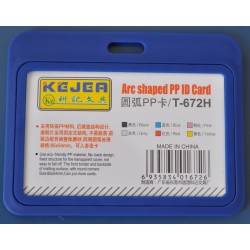 Suport PP tip arc, pentru carduri, 85 x 55mm, orizontal, 5 buc/set, KEJEA - bleumarin