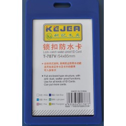 Suport PP water proof snap type, pentru carduri, 55 x 85mm, vertical, 5 buc/set, KEJEA - transpare