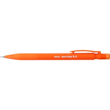 Creion mecanic PENAC Non-Stop, rubber grip, 0.5mm, varf plastic - corp orange pastel