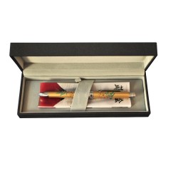 Pix multifunctional de lux PENAC Maki-E - Hoo-oo, in cutie cadou, corp auriu