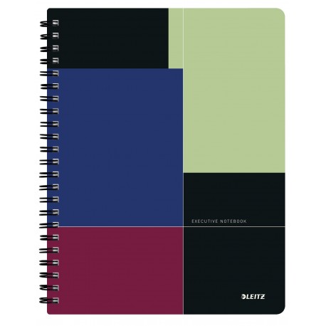 Caiet LEITZ Executive Get Organized, PP, A4, matematica - negru/violet