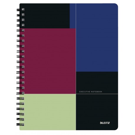 Caiet LEITZ Executive Get Organized, PP, A4, dictando - negru/violet