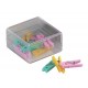 Clesti din plastic cu arc, pentru prindere, 32mm, 10 buc/cutie, ALCO - culori asortate