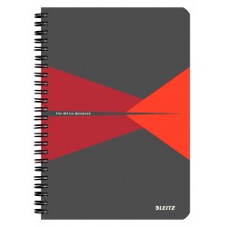 Caiet LEITZ Office, carton, A5, matematica - rosu