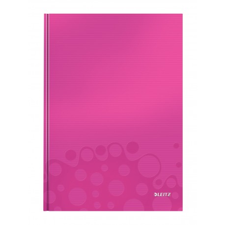 Caiet de birou LEITZ Wow, A4, coperta dura, roz metalizat - dictando