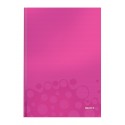 Caiet de birou LEITZ Wow, A4, coperta dura, roz metalizat - dictando