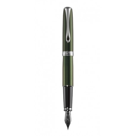 DIPLOMAT Excellence A - Evergreen Chrome - stilou cu penita M, din otel inoxidabil
