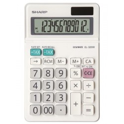 Calculator de birou, 12 digits, 153 x 97 x 18 mm, SHARP EL-320W - alb
