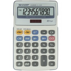 Calculator de birou, 10 digits, 170 x 108 x 15 mm, SHARP EL-334FB - negru