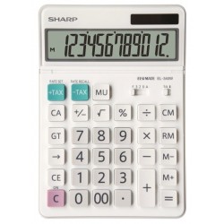 Calculator de birou, 12 digits, 189 x 127 x 18 mm, SHARP EL-340W - alb