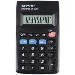 Calculator de buzunar, 8 digits, 103 x 60 x 8 mm, SHARP EL-233SBBK - negru