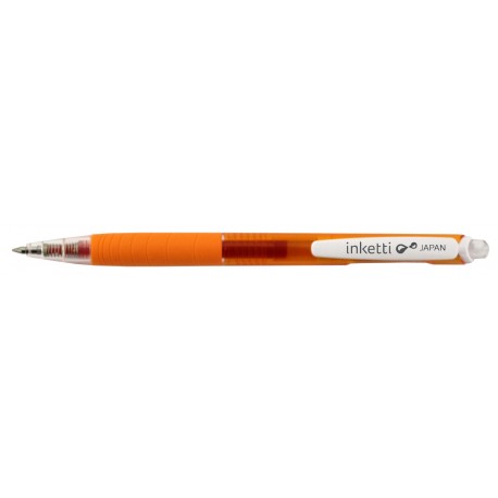 Pix cu gel PENAC Inketti, rubber grip, 0.5mm, corp orange transparent - scriere orange