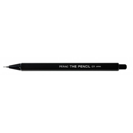 Creion mecanic PENAC The Pencil, rubber grip, 0.9mm, varf plastic - corp negru