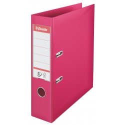 Biblioraft ESSELTE No. 1 Power, A4, plastifiat PP/PP, margine metalica, 75 mm - fuchsia