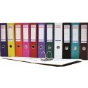 Biblioraft A4, plastifiat PP/paper, margine metalica, 75 mm, Optima Basic - bleumarin