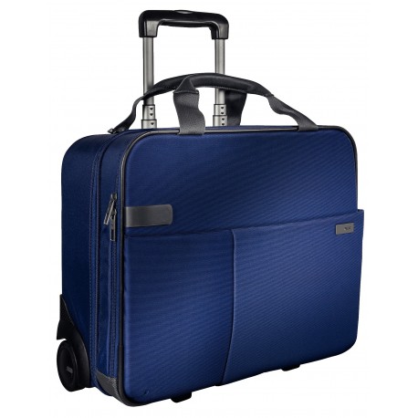 Geanta LEITZ Complete cu 2 rotile Smart Traveller - albastru/violet