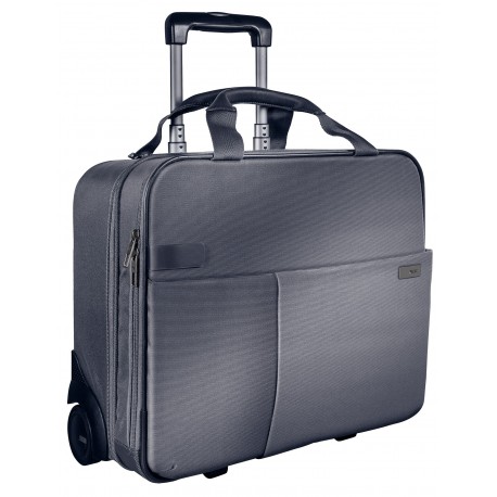 Geanta LEITZ Complete cu 2 rotile Smart Traveller - argintiu