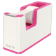 Dispenser cu banda adeziva inclusa LEITZ Wow, culori duale - roz metalizat/alb