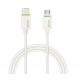 Cablu de date LEITZ Complete tip USB-C la Micro USB, cu ieaire pân? la 2A, 1 m - alb