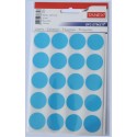 Etichete autoadezive color, D25 mm, 200 buc/set, Tanex - albastru