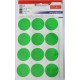 Etichete autoadezive color, D32 mm, 120 buc/set, Tanex - verde fluorescent