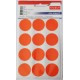 Etichete autoadezive color, D32 mm, 120 buc/set, Tanex - orange fluorescent
