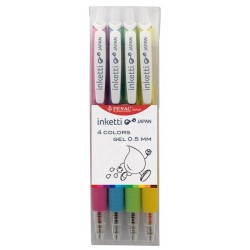 Set 4 pixuri cu gel PENAC Inketti - culori asortate