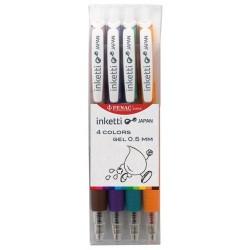 Set 4 pixuri cu gel PENAC Inketti - culori asortate