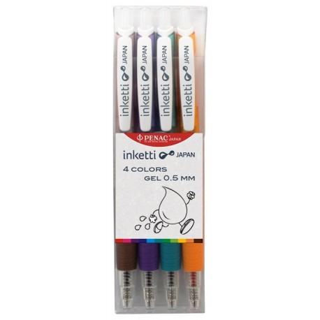 Set 4 pixuri cu gel PENAC Inketti - culori asortate