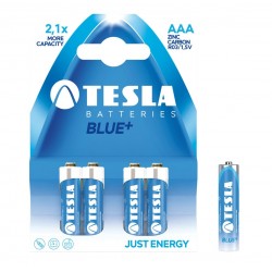 Baterii zinc carbon LR03, AAA, 4 buc/set, Tesla Blue