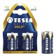 Baterii super alkaline R14, 2 buc/set, Tesla Gold
