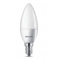 Bec LED tip lumanare 5,5W echivalent 40W, transparent, E14, alb cald - Philips
