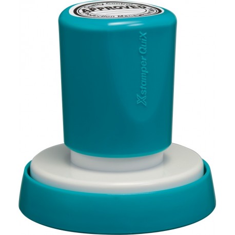 Stampila Xstamper QuiX - Q53, rotunda, D-38mm - tus albastru