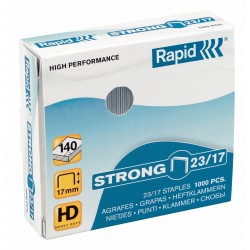 Capse RAPID Strong 23/15, 1000 buc/cutie - pentru 80-120 coli