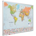 Harta lumii (politica) 90 x 120 cm, profil aluminiu SL, SMIT