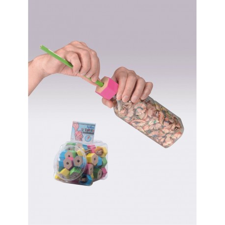 Ascutitoare ARTLINE, capac de sticla plastic, 40 buc/display - 4 culori asortate