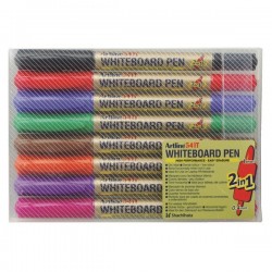 Marker pentru tabla de scris ARTLINE 541T, doua capete - varfuri rotunde 0.4mm/1.0mm, 8 buc/set