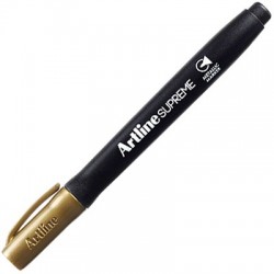 Permanent marker ARTLINE Supreme Metallic, corp plastic, varf rotund 1.0mm, - auriu