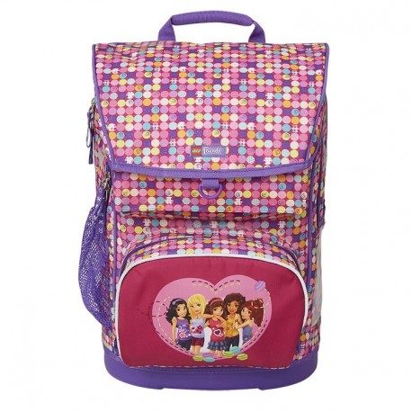 Ghiozdan scoala Maxi + sac sport LEGO Core Line - design Friends Confetti