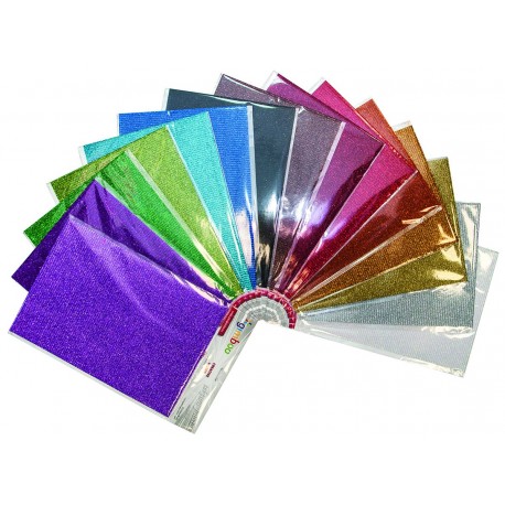 Carton decorativ A4, 264gr/mp, super glitter, GIMBOO - culori asortate