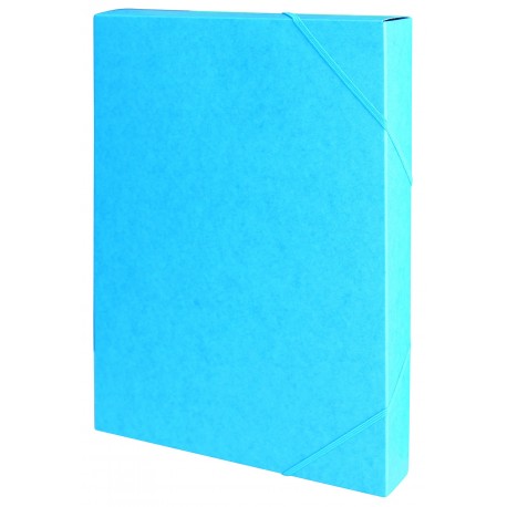 Mapa din carton presat cretat, cu elastic, latime 40mm, 450gsm, Office Products - albastru