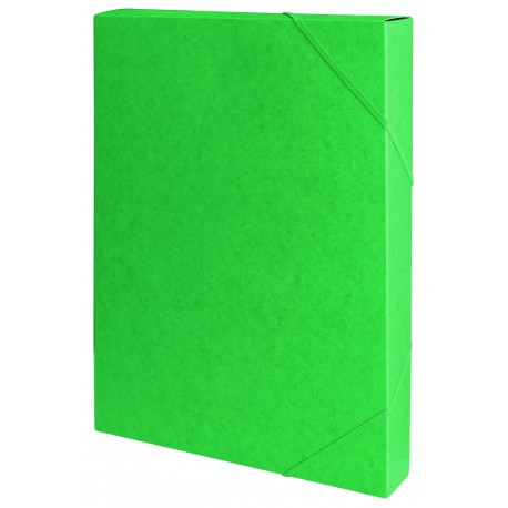Mapa din carton presat cretat, cu elastic, latime 40mm, 450gsm, Office Products - verde