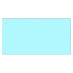 Separatoare carton pentru biblioraft, 190 g/mp, 105 x 240 mm, 100/set, Office Products Duo - albastr